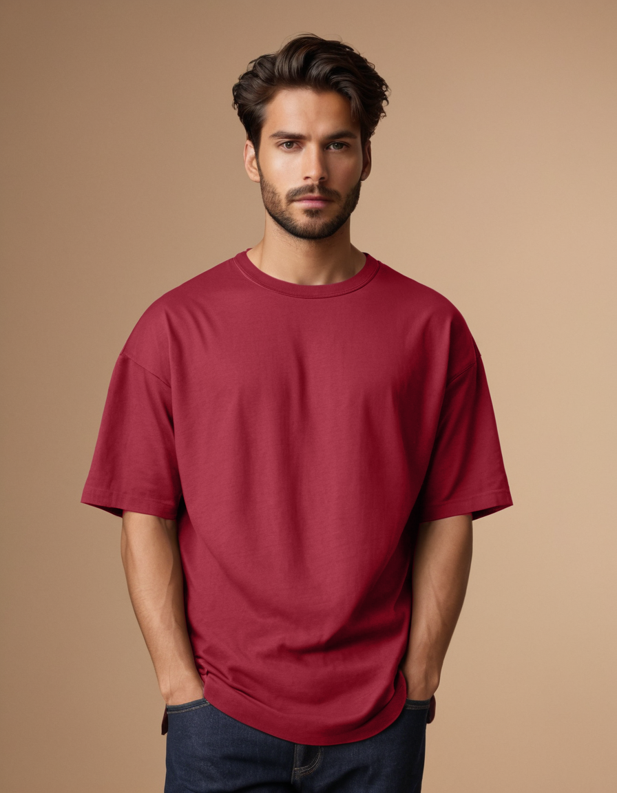 Photo 1 of 1 - Premium Oversized T-Shirts – 100% Cotton, 240 GSM | Trendy & | Cozy Thread Company