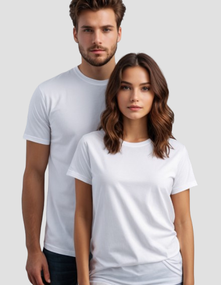 Photo 1 of 1 - White Cotton T-Shirt – Unisex | Cozy Thread | Cozy Thread Company