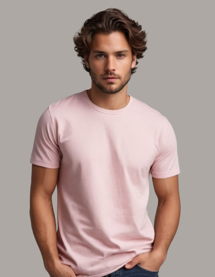 Photo 1 of 1 - Light Pink Cotton T-Shirt – Unisex | Cozy Thread | Cozy Thread Company