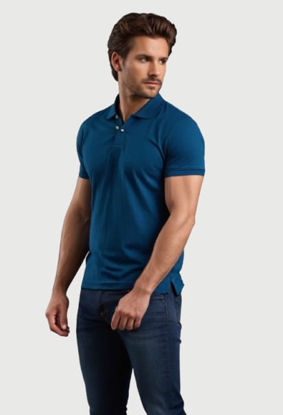 Photo 1 of 1 - Petrol Blue Cotton T-Shirt – Unisex | Cozy Thread | Cozy Thread Company