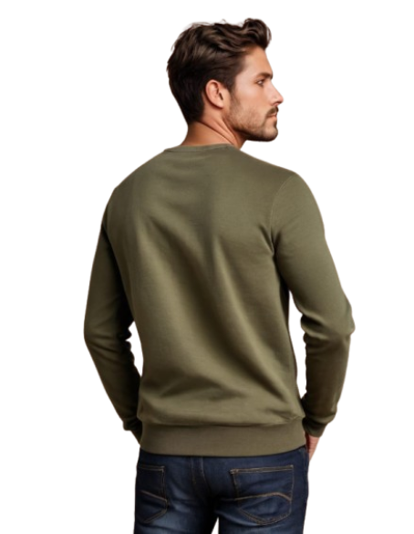 Photo 2 of 2 - Olive Green Unisex Sweatshirt | Premium | Cozy Thread | Cozy Thread Company