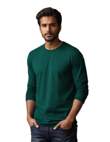 Photo 1 of 1 - Bottl Gree Full Sleeve Cotton T-Shirt – Unisex | Cozy Thread | Cozy Thread Company