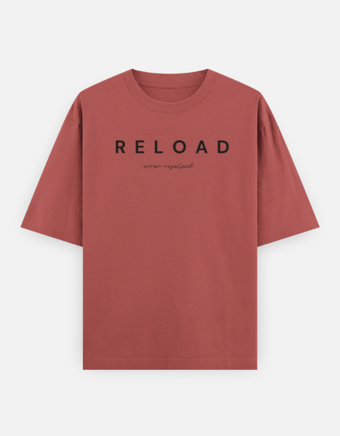 Photo 1 of 2 - Reload Error Resolved Oversized T-shirt, Relaxed Fit - Soft  | Cozy Thread Company