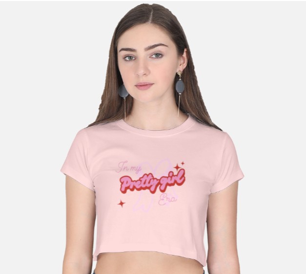 Photo 1 of 1 - In My Pretty Girl Era Crop Top - Cozy Thread | Cozy Thread Company